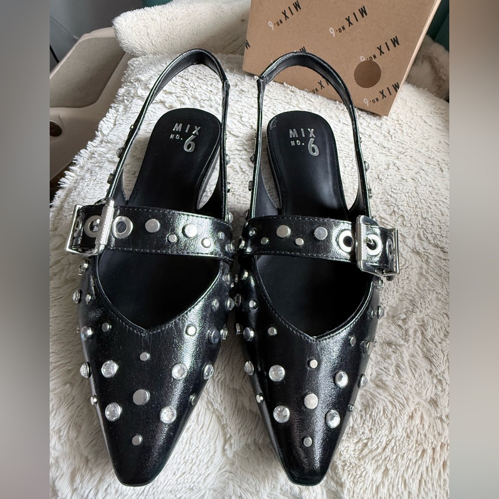 Mix No. 6 Studded/Embellished Slingback Flats